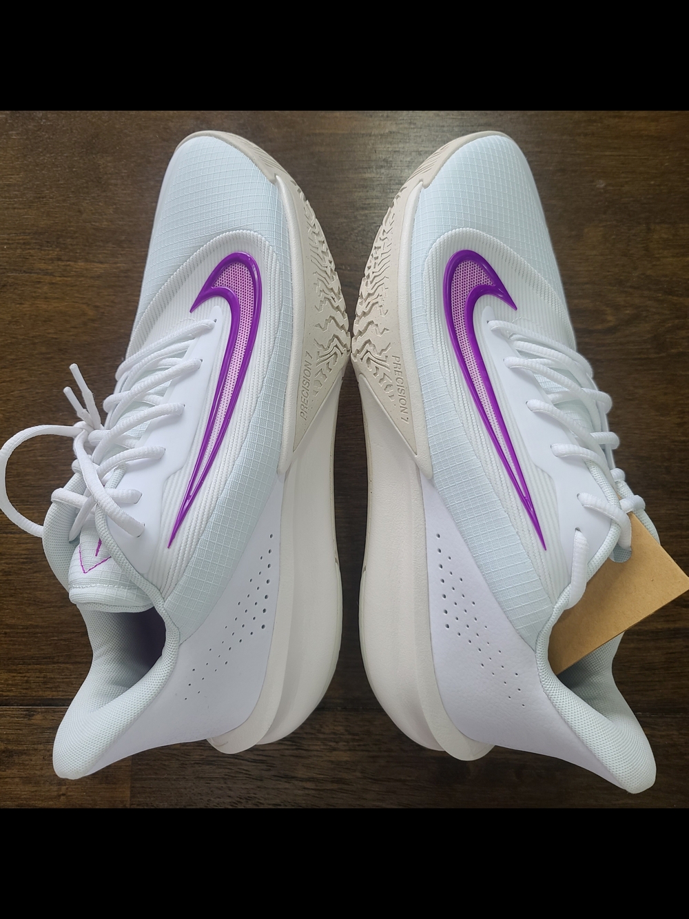 Nike Precision 7 White Phantom Vivid Purple Basketball Sneaker Women's